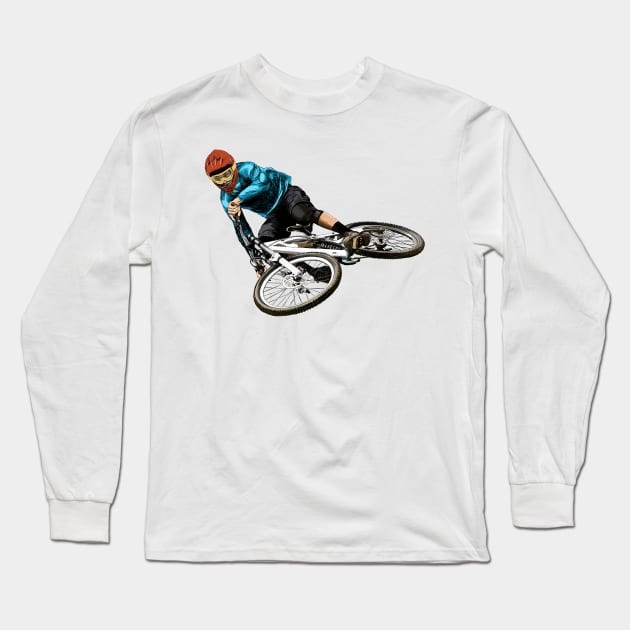 mountain biker Long Sleeve T-Shirt by sibosssr